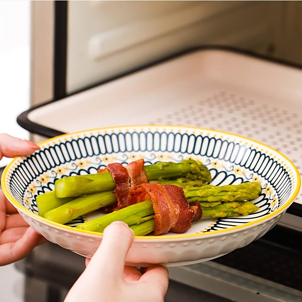 4-piece Boho Chic Ceramic Plate Set
