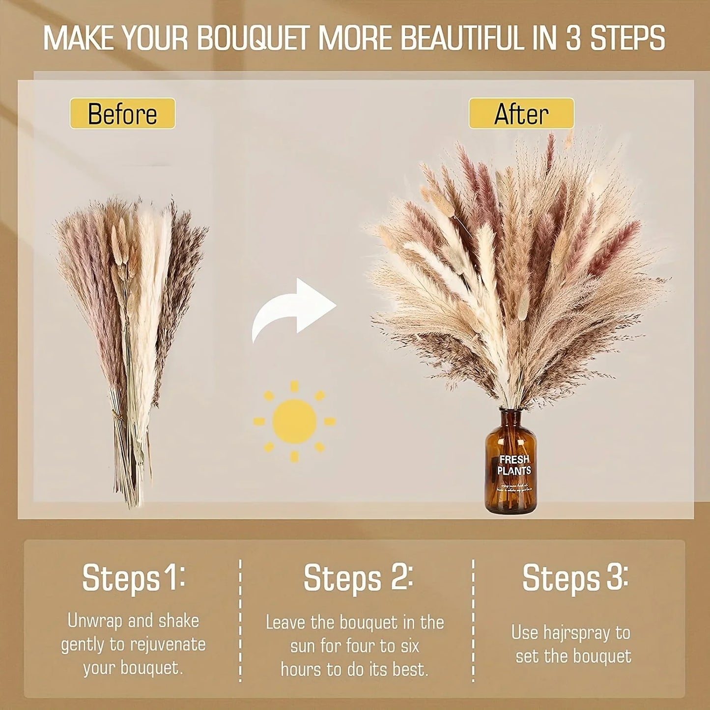 Natural Dried Flowers Bouquet