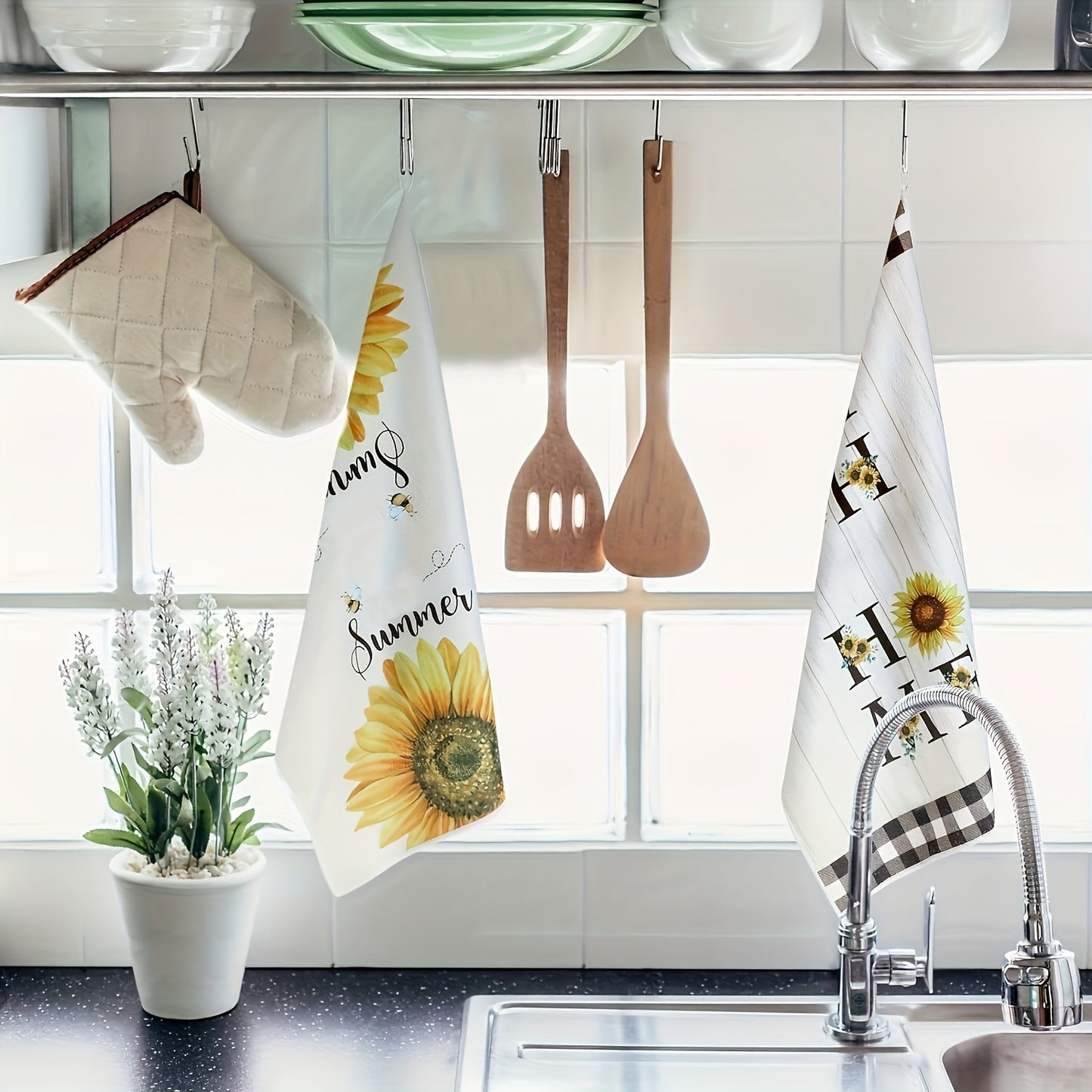 Sunflower-Themed Kitchen Towel Set